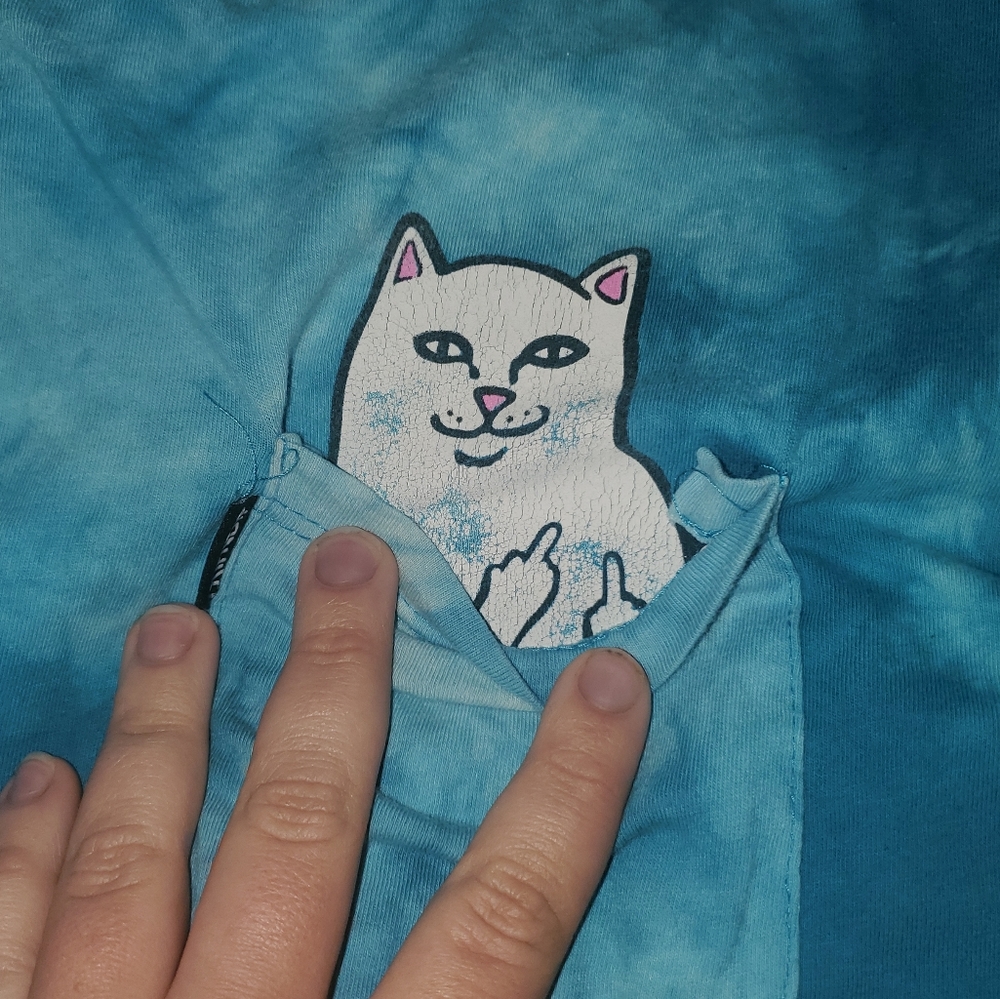 Ripndip cat tie dye shirt
